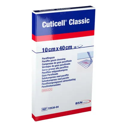 CUTICELL Classic Wundgaze 10x40 cm - 10 Stück