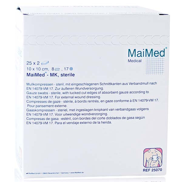 MULLKOMPR STER 10X10 8F - 25X2 Stück