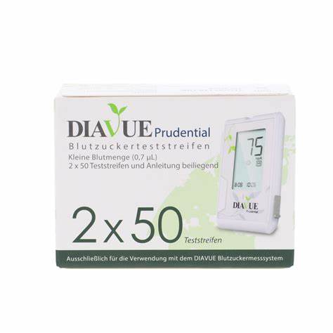 DIAVUE Prudential Blutzuckerteststreifen - 100 Stück