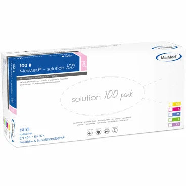 MAIMED L solution100 pink U-Hands.Nitril unste.pf - 100 Stück