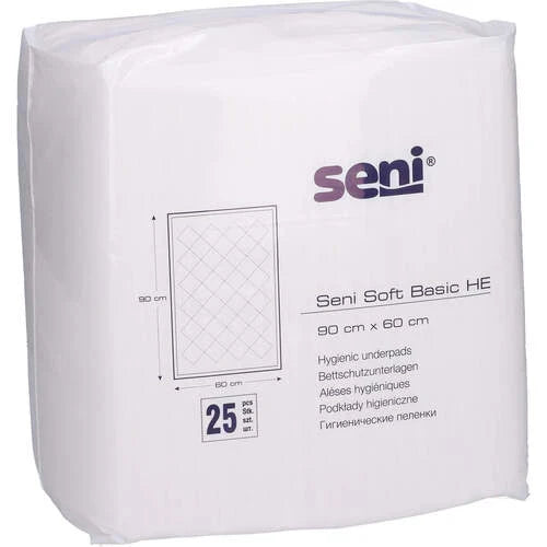 SENI Soft Basic HE Bettschutzunterlage 60x90 cm - 25 Stück