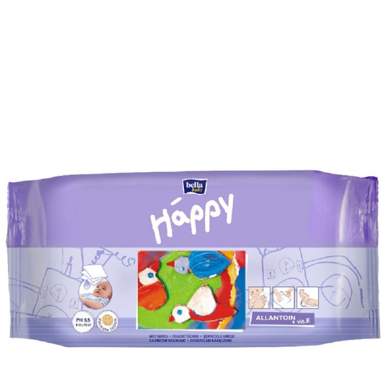 BELLA Happy Baby Feuchttücher Allantoin & Vit.E - 64 Stück