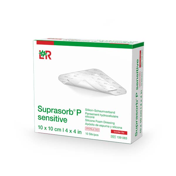 SUPRASORB P sensitive PU-Schaumv.bor.lite 10x10cm - 10 Stück