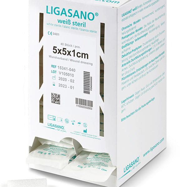 LIGASANO WEISS S 5X5X1CM - 40 Stück