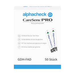 ALPHACHECK CareSens Pro Blutzuckerteststreifen - 50 Stück