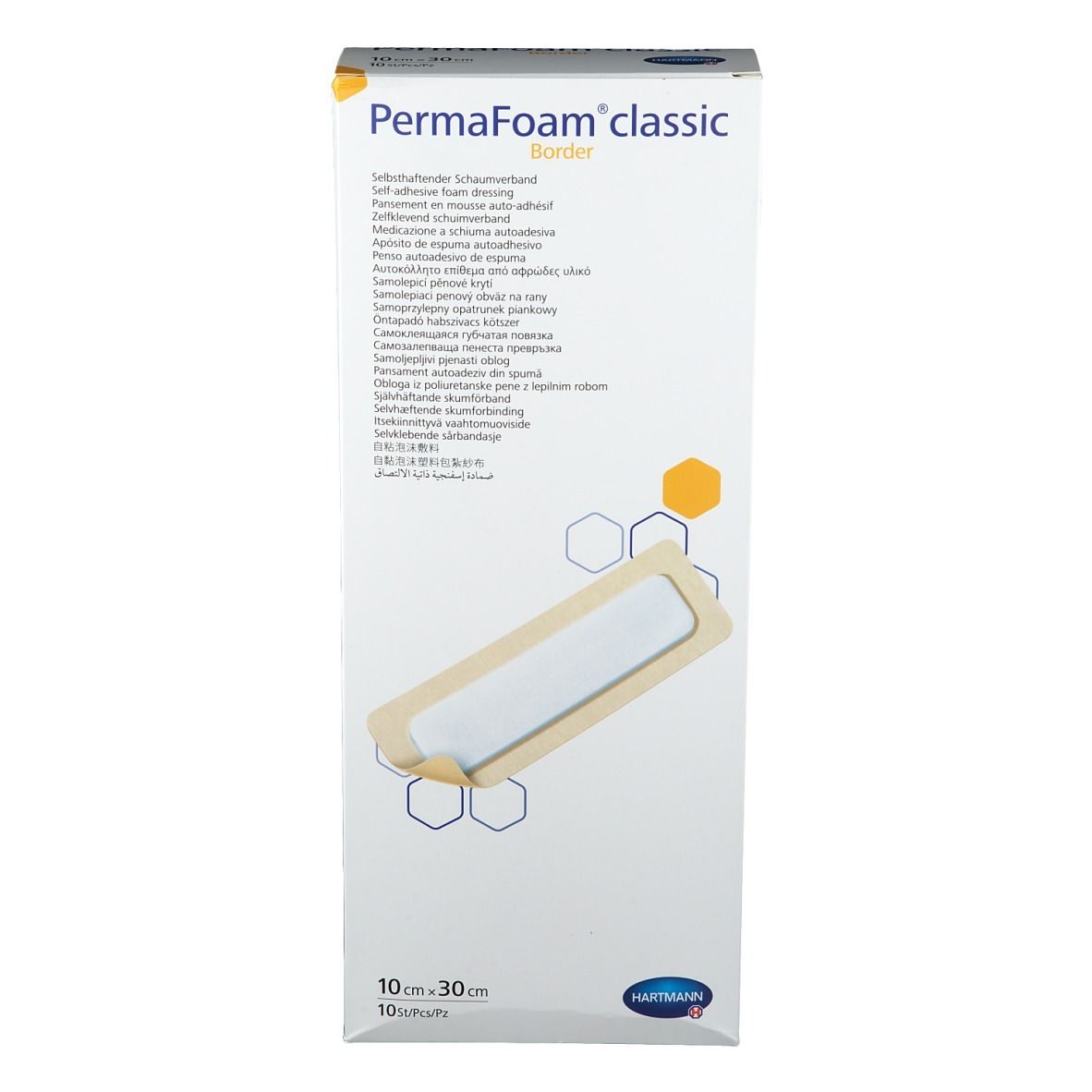 PERMAFOAM classic Border Schaumverband 10x30 cm
