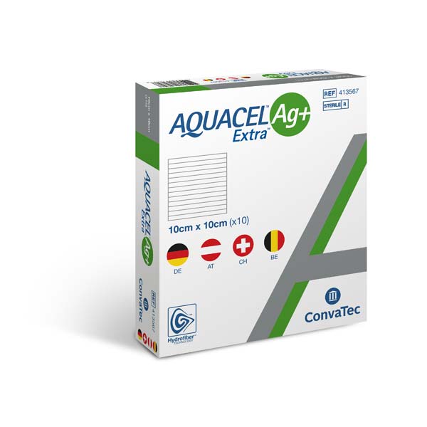 AQUACEL AG+ EXTRA 10X10CM - 10 Stück