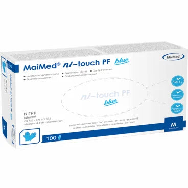 MYCLEAN M ni-touch blue PF Handsch.Nitril unst. - 100 Stück