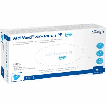 MYCLEAN XL ni-touch blue PF Handsch.Nitril unst. - 100 Stück