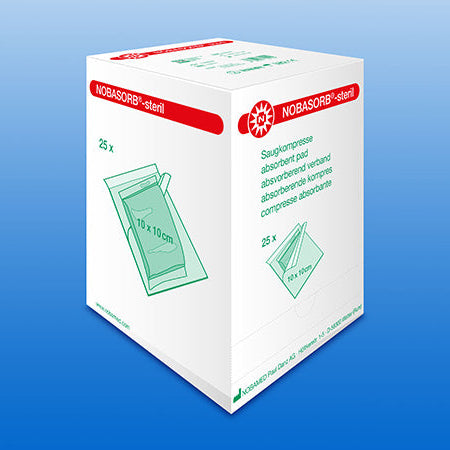 NOBASORB-steril Saugkompressen 10x10 cm - 25 Stück