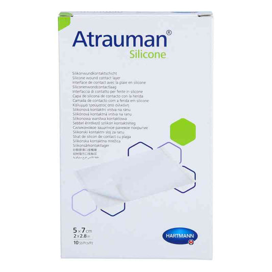 ATRAUMAN Silicone steril 5x7 cm Kompressen
