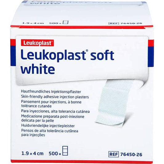LEUKOPLAST soft white Injektionspfl.Str.19x40 mm - 500 Stück