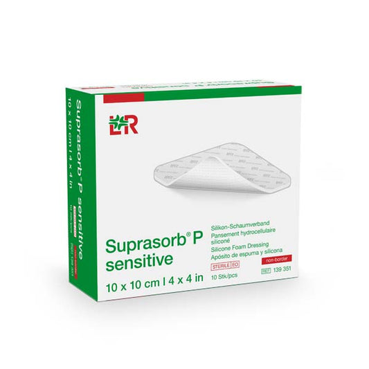 SUPRASORB P sensitive PU-Schaumv.non-bor.10x10cm - 10 Stück