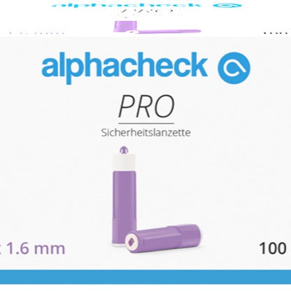 ALPHACHECK PROTECT Sicherheits-Lanzette 28 Gx1.6mm - 100 Stück