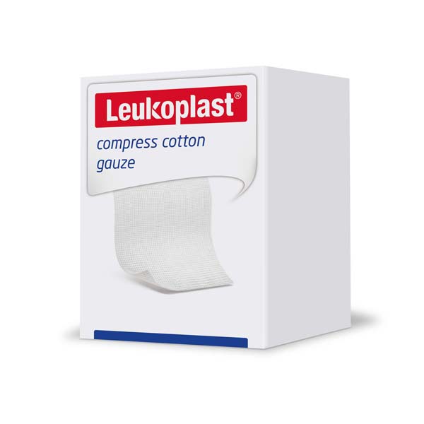 LEUKOPLAST compress Cotton Gauze 10x10cm ste.8f - 25x2 Stück