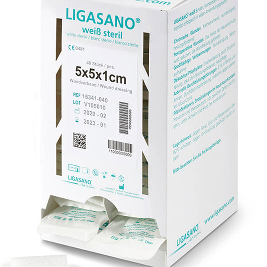 LIGASANO WEISS S 5X5X1CM - 40 Stück