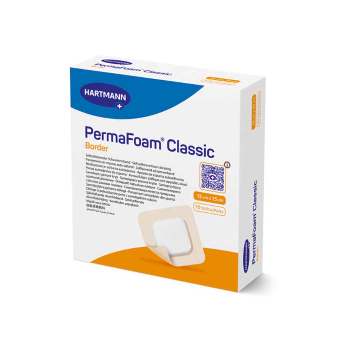 PERMAFOAM classic Border Schaumverband 15x15 cm